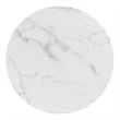 Best Quality Furniture 5 Piece White Marble Dining Set with Stainless Steel Base