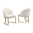 Best Quality Furniture 5 Piece White Marble Dining Set with Stainless Steel Base