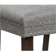 Best Quality Furniture Set of 2 Classic Dining Chairs with Gray Linen Fabric