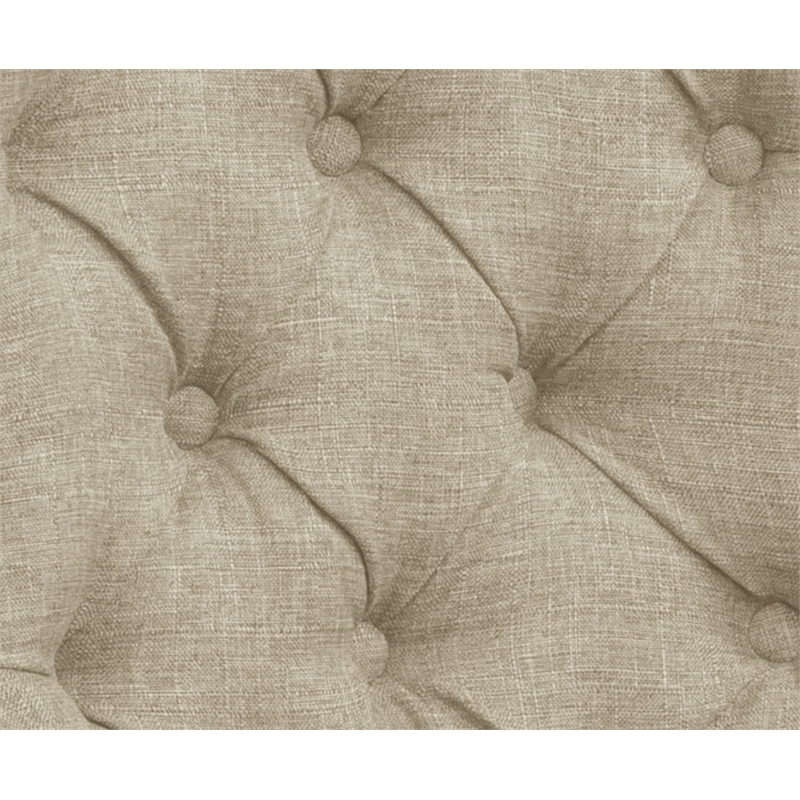 Best Quality Furniture Set of 2 Classic Dining Chairs with Beige Linen Fabric