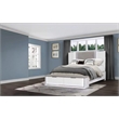 Best Quality Furniture White Wood Platform Queen Bed with LED Lights and Storage