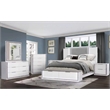 Best Quality Furniture White Wood King Platform Bed with LED Lights and Storage