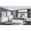 Best Quality Furniture White Wood King Platform Bed with LED Lights and Storage