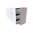 Best Quality Furniture White Wood King Platform Bed with LED Lights and Storage