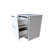 Best Quality Furniture White Wood King Platform Bed with LED Lights and Storage