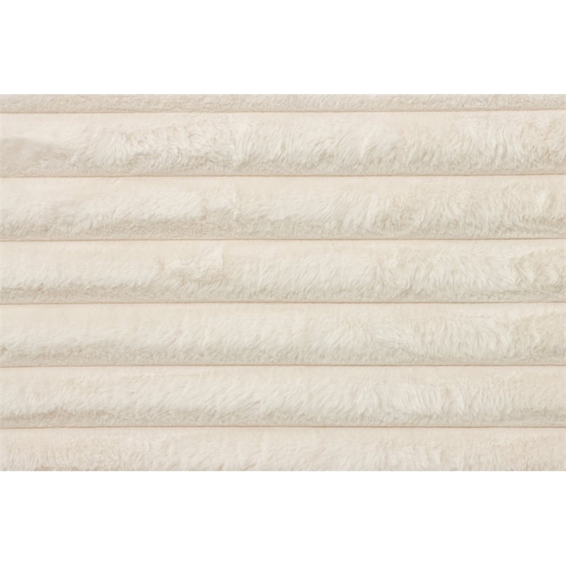Best Quality Furniture Beige Fluffy Fabric Compressed 2 Piece Double Chaise