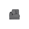 Best Quality Furniture Dark Gray Fluffy Fabric Compressed Modular Corner Chair