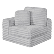 Best Quality Furniture Light Gray Fluffy Fabric Compressed Modular Corner Chair