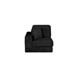 Best Quality Furniture Black Fluffy Fabric Compressed Modular Corner Chair