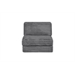 Best Quality Furniture Dark Gray Fluffy Fabric Compressed Modular Armless Chair