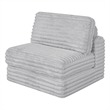 Best Quality Furniture Light Gray Fluffy Fabric Compressed Modular Armless Chair