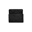 Best Quality Furniture Black Fluffy Fabric Compressed Modular Armless Chair