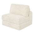 Best Quality Furniture Beige Fluffy Fabric Compressed Modular Armless Chair
