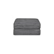 Best Quality Furniture Dark Gray Fluffy Fabric Compressed Modular Ottoman