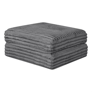 Best Quality Furniture Dark Gray Fluffy Fabric Compressed Modular Ottoman