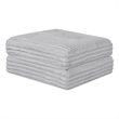 Best Quality Furniture Light Gray Fluffy Fabric Compressed Modular Ottoman
