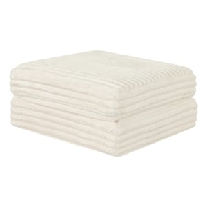 Best Quality Furniture Beige Fluffy Fabric Compressed Modular Ottoman