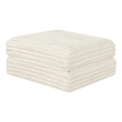 Best Quality Furniture Beige Fluffy Fabric Compressed Modular Ottoman