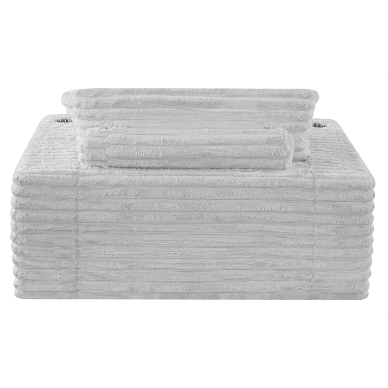 Best Quality Furniture Light Gray Fluffy Fabric Compressed Extra Large Chaise