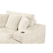 Best Quality Furniture Beige Fluffy Fabric Compressed Extra Large Chaise