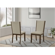 Best Quality Furniture Set of 2 Dining Side Chairs with Deep Brown Wood Frame