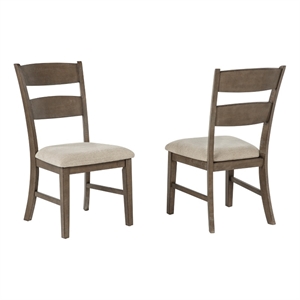 Best Quality Furniture Classic Ladder Back Dining Chairs in Brown Walnut Wood