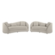 Best Quality Furniture Contemporary Sofa & Loveseat Set in Light Gray Fabric