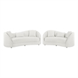 Best Quality Furniture Contemporary Sofa & Loveseat Set in Cloud Gray Fabric