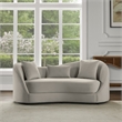 Best Quality Furniture Contemporary Asymmetrical Loveseat in Light Gray Fabric