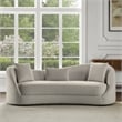 Best Quality Furniture Contemporary Asymmetrical Sofa in Light Gray Fabric