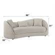 Best Quality Furniture Contemporary Asymmetrical Sofa in Light Gray Fabric