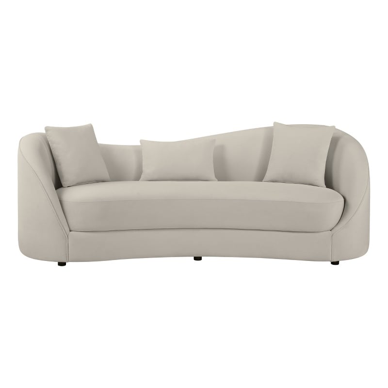 Best Quality Furniture Contemporary Asymmetrical Sofa in Light Gray Fabric