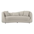 Best Quality Furniture Contemporary Asymmetrical Sofa in Light Gray Fabric
