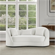 Best Quality Furniture Contemporary Asymmetrical Loveseat in Cloud Gray Fabric