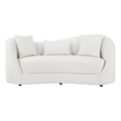 Best Quality Furniture Contemporary Asymmetrical Loveseat in Cloud Gray Fabric