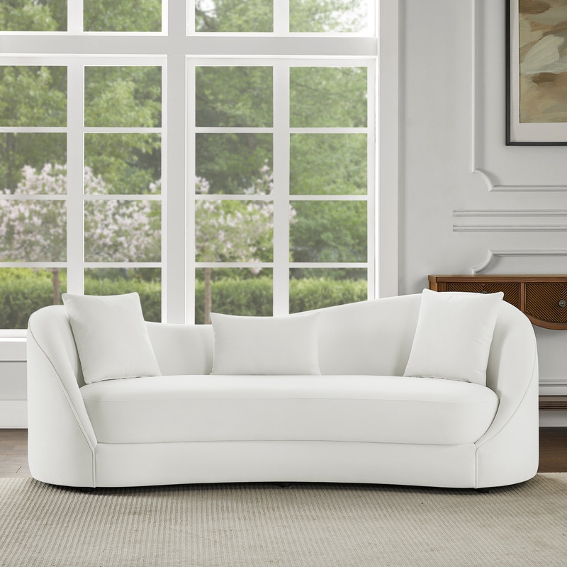 Best Quality Furniture Contemporary Asymmetrical Sofa in Cloud Gray Fabric