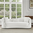 Best Quality Furniture Contemporary Asymmetrical Sofa in Cloud Gray Fabric