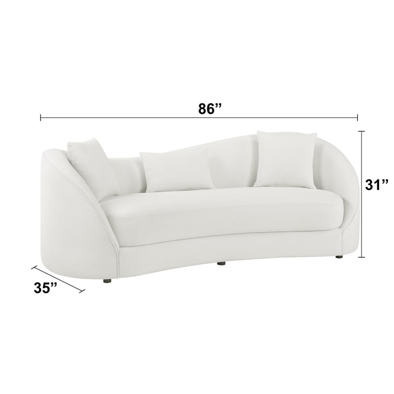 Best Quality Furniture Contemporary Asymmetrical Sofa in Cloud Gray Fabric