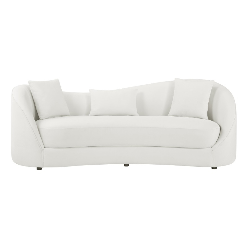Best Quality Furniture Contemporary Asymmetrical Sofa in Cloud Gray Fabric