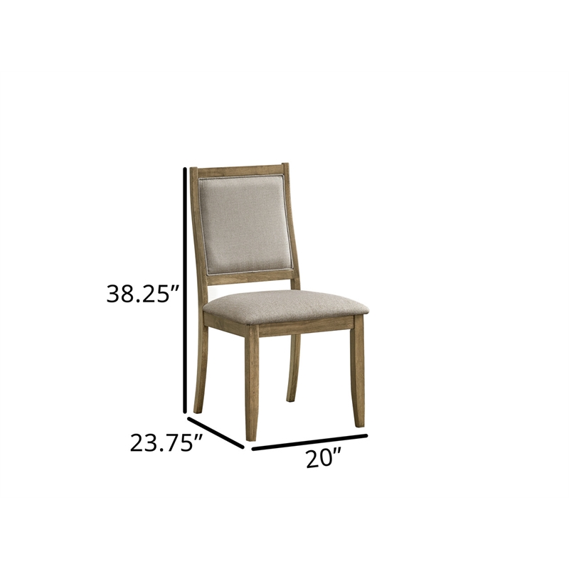Best Quality Furniture Traditional Style Dining Side Chairs with Ash Brown Wood