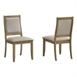 Best Quality Furniture Traditional Style Dining Side Chairs with Ash Brown Wood
