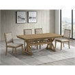 Best Quality Furniture 5 Piece Traditional Dining Set in Ash Brown Wood