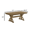 Best Quality Furniture 7 Piece Traditional Dining Set in Ash Brown Wood