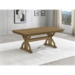 Best Quality Furniture Traditional Style Dining Table in Ash Brown Wood