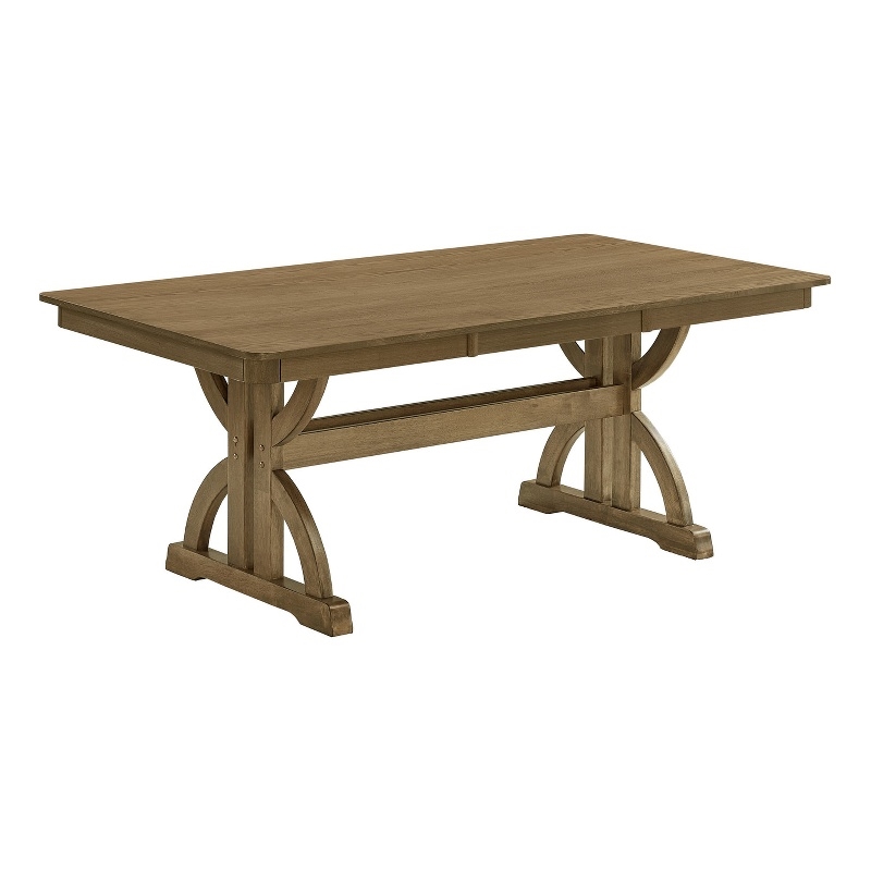Best Quality Furniture Traditional Style Dining Table in Ash Brown Wood