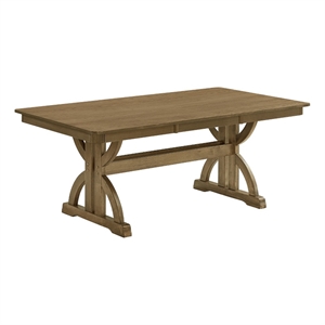 Best Quality Furniture Traditional Style Dining Table in Ash Brown Wood