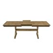 Best Quality Furniture Extension Butterly Leaf Dining Table in Ash Brown Wood