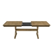 Best Quality Furniture Extension Butterly Leaf Dining Table in Ash Brown Wood