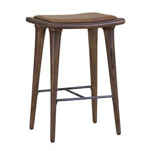 mango furniture tucker solid wood counter stool in heritage bark brown