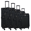 American Flyer Fleur de Lis 5-Piece Spinner Luggage Set in Black